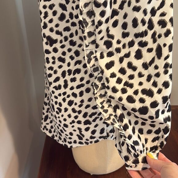 J Crew Ruffle Neck Long Sleeve Top Size XS - Picture 6 of 13